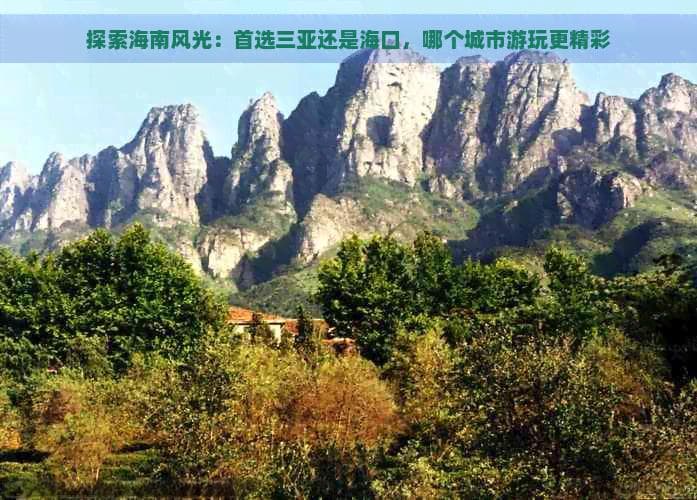 探索海南风光：首选三亚还是海口，哪个城市游玩更精彩