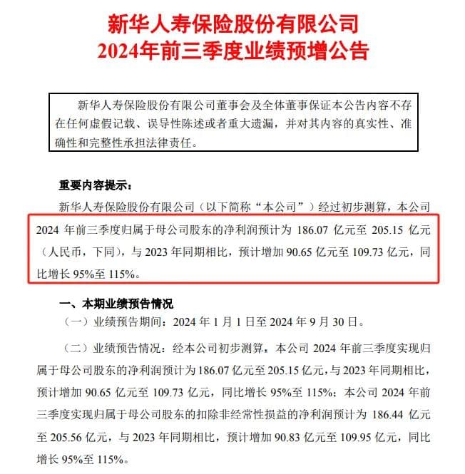 归母净利预计翻倍！新华保险业绩报喜，险资加码入市可期？