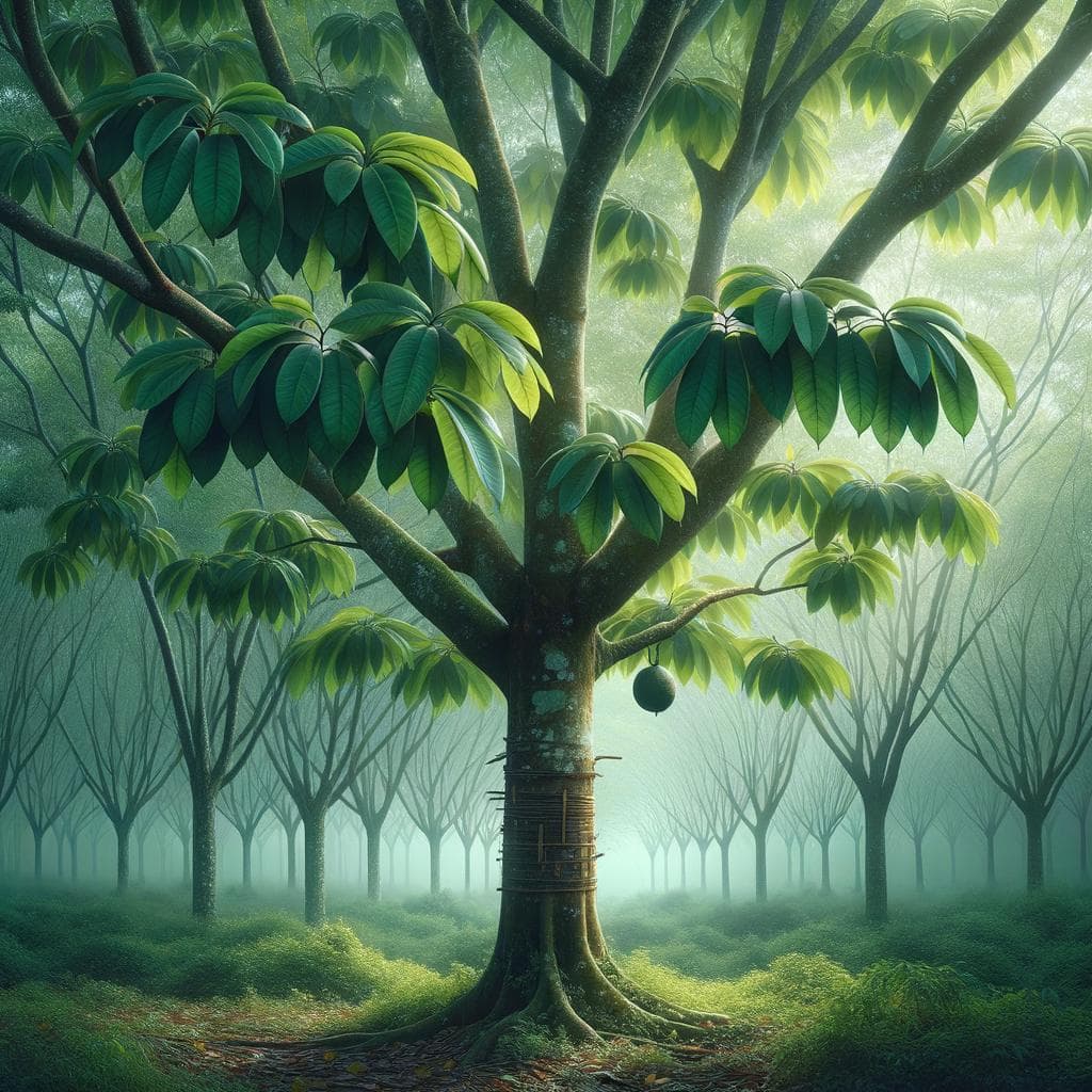 橡皮树（Hevea brasiliensis）：热带植物的优雅与实用之美