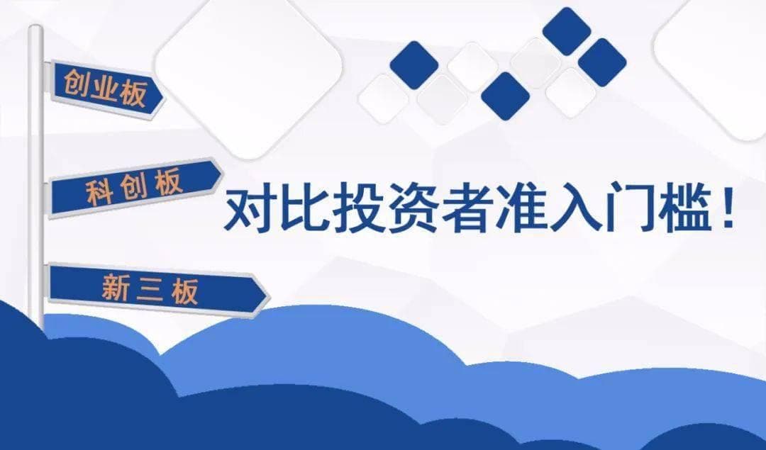 创业板、科创板、新三板，一文对比投资者准入门槛！