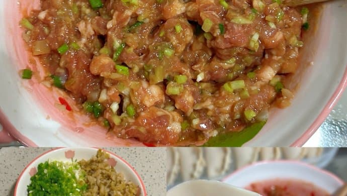 猪肉小葱馅制作步骤：包饺子抄手的完美搭配