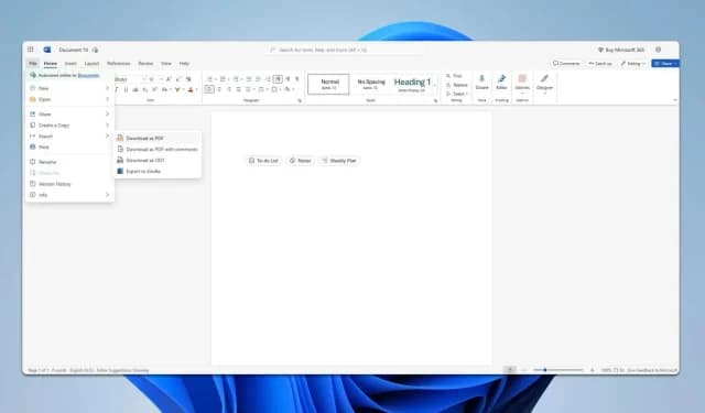 如何将 Microsoft Word 文档保存为 PDF