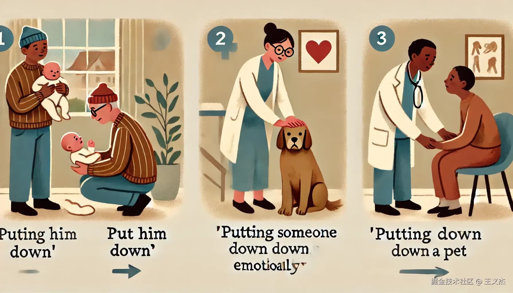 英语短语"Put somebody down"的多种含义与用法