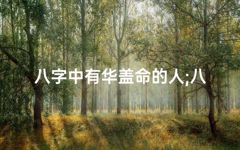 八字华盖命：揭秘神秘天赋与命运轨迹
