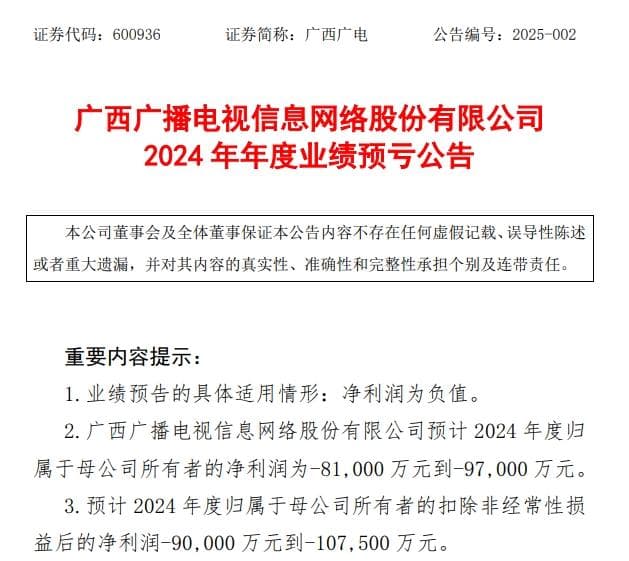 广西广电5年累计亏损超30亿元！控股股东“坐不住”了，拟置出广电资产