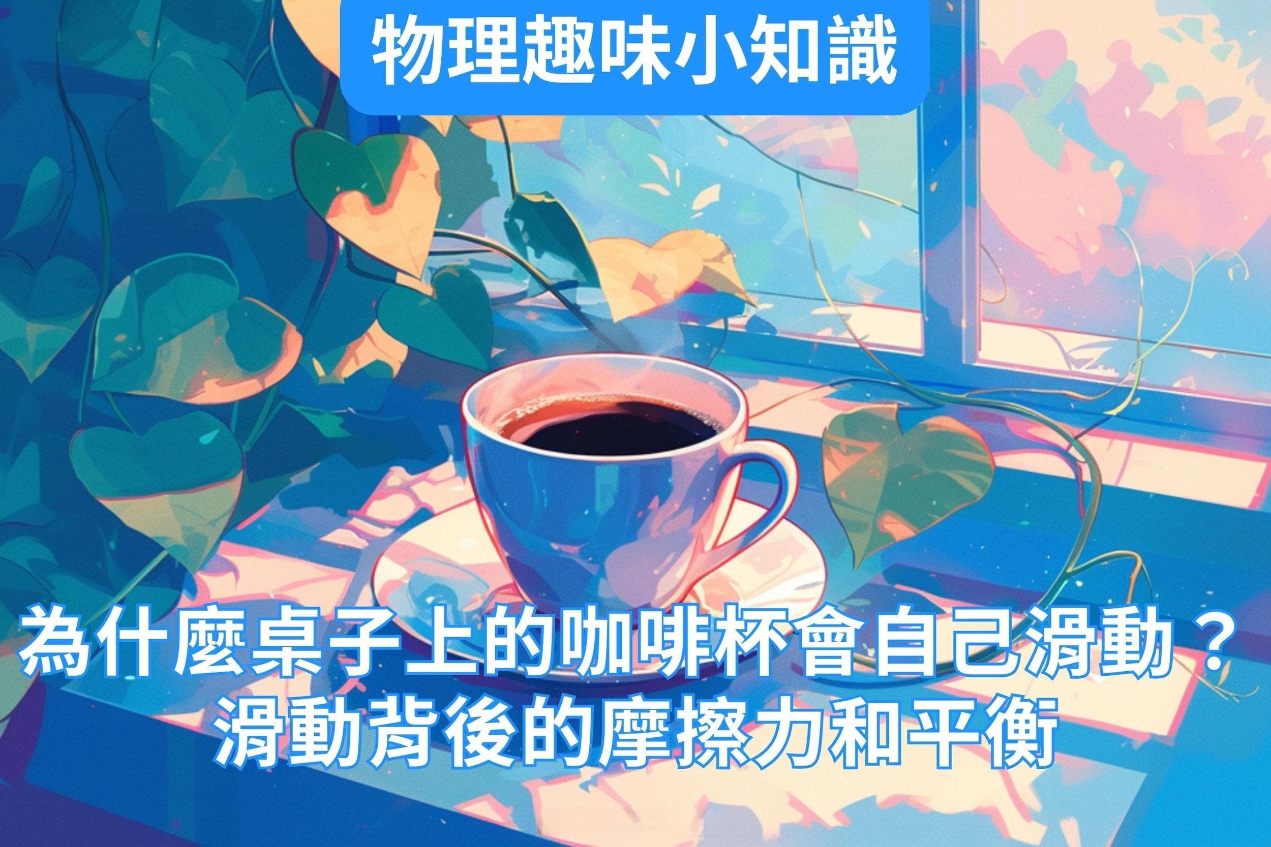 [趣味玩物理] 為什麼桌子上的咖啡杯會自己滑動？滑動背後的摩擦力和平衡☕️