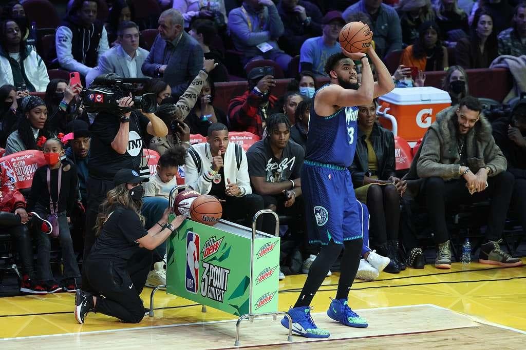 NBA三分球大赛-唐斯状态炸裂29分夺魁！