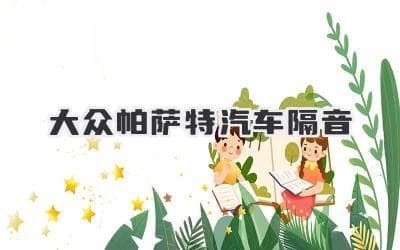 告别噪音，静享旅程：大众帕萨特隔音升级指南