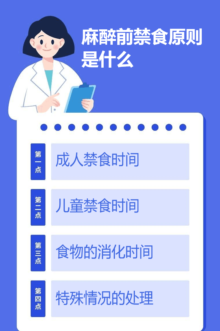 麻醉前禁食原则是什么