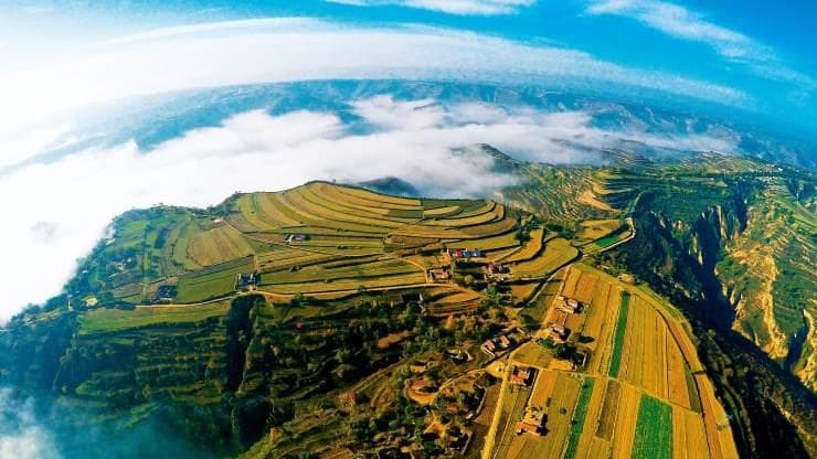 甘肃的核心地带黄土高原区