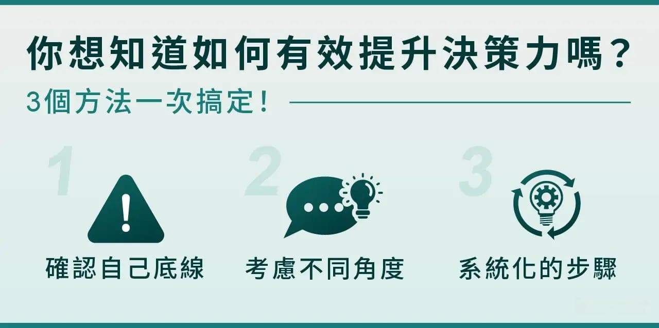 决策不再难：5问3法6步打造黄金决策力