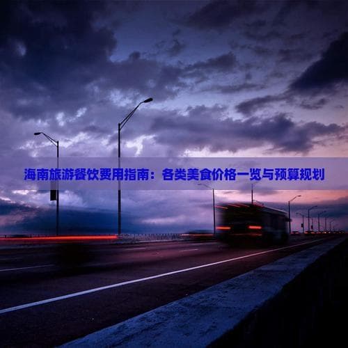 海南旅游餐饮费用指南：各类美食价格一览与预算规划