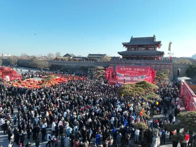 河南浚县“最有年味”的正月古庙会 非遗民俗盛宴