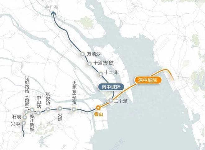 中山直通深圳宝安！深中城际比起南中城际更具有划时代价值！