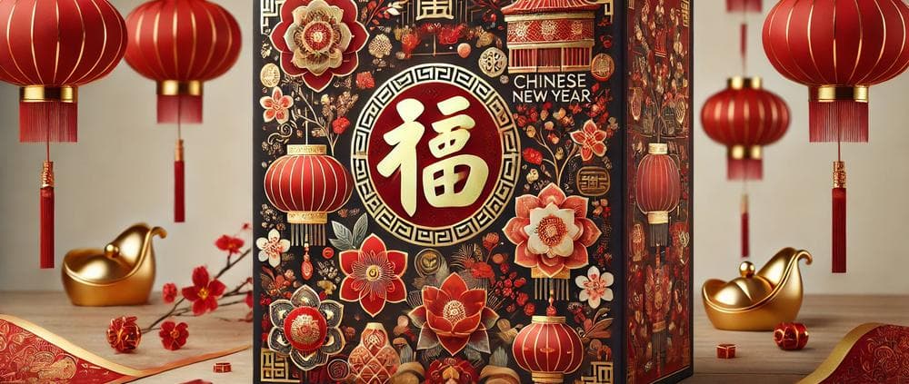 春节礼盒中的传统元素：红包、福字与年味的融合