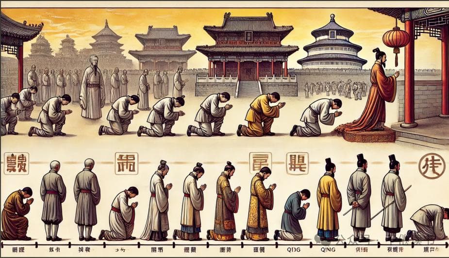 思维导图：中国古代跪拜礼的演变历程