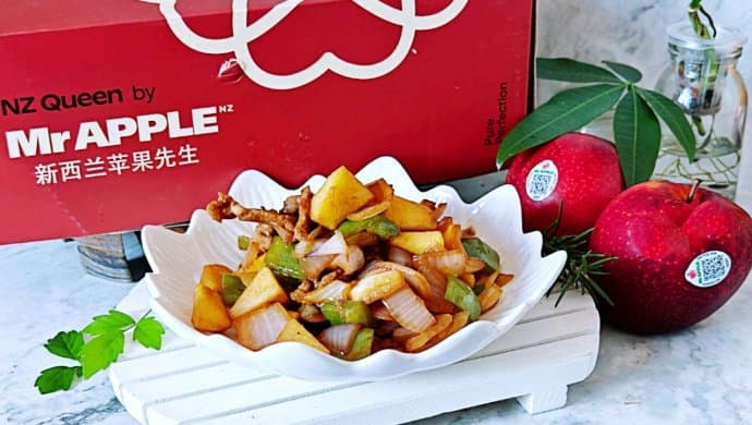 苹果肉片炒洋葱