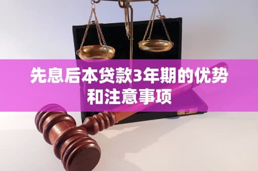 先息后本贷款：概念、特点与适用场景全解析