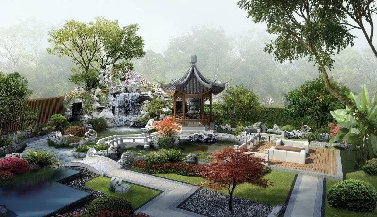 中式合院庭院设计的核心理念及元素概述