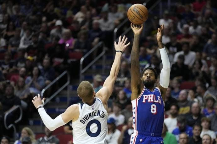 NBA常规赛：76人VS篮网，恩比德领衔冲击胜利