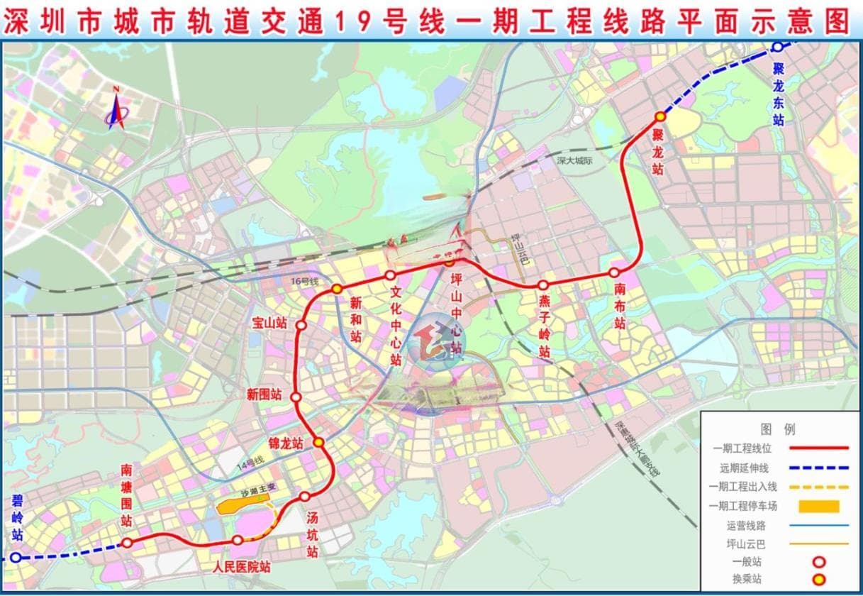 深圳地铁19号线一期环评公示：12座车站位置全解析