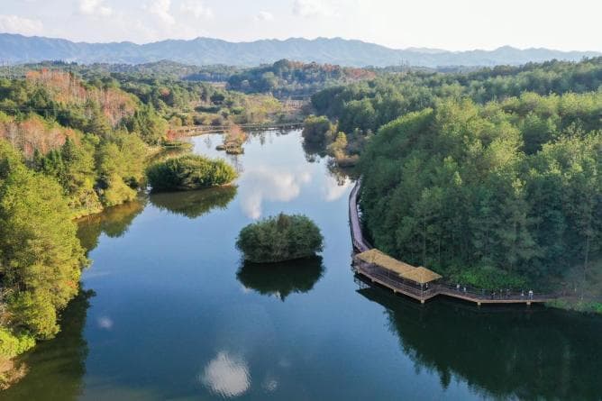 福建长汀：绿水青山带笑颜