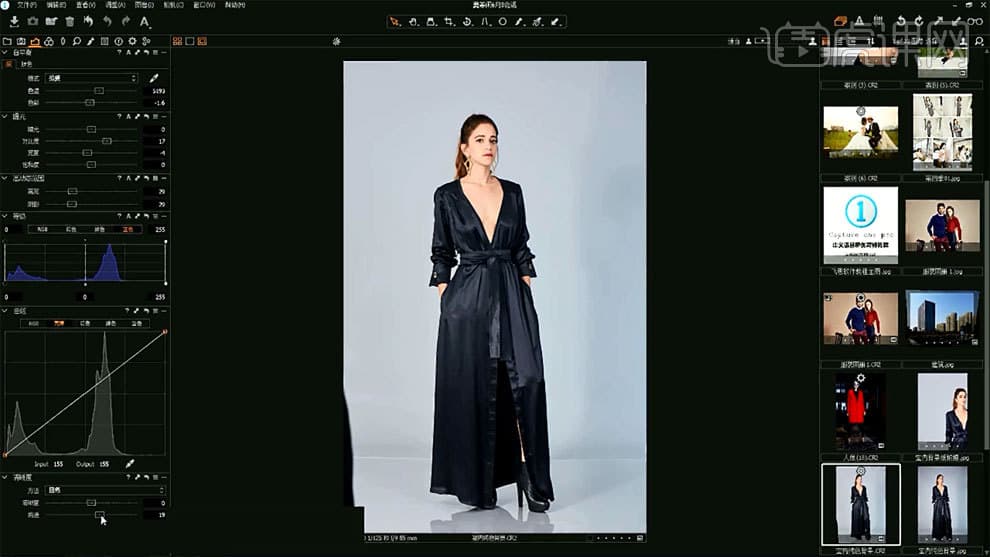 PS修图教程：纯色背景女模特照片后期处理步骤详解