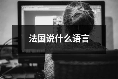 法国说什么语言
