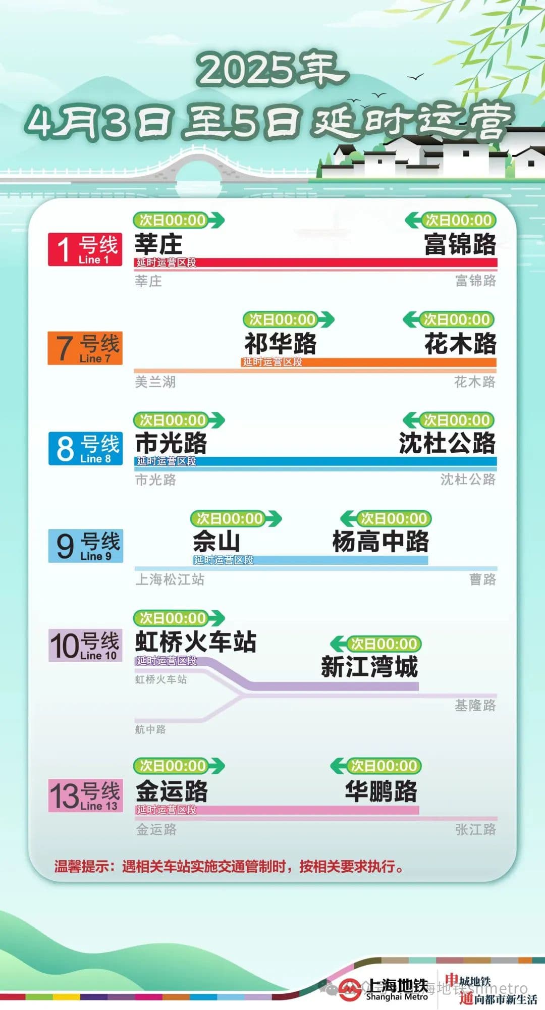 【提示】清明祭扫地铁攻略：8线18站设接驳专线，多线延时加开
