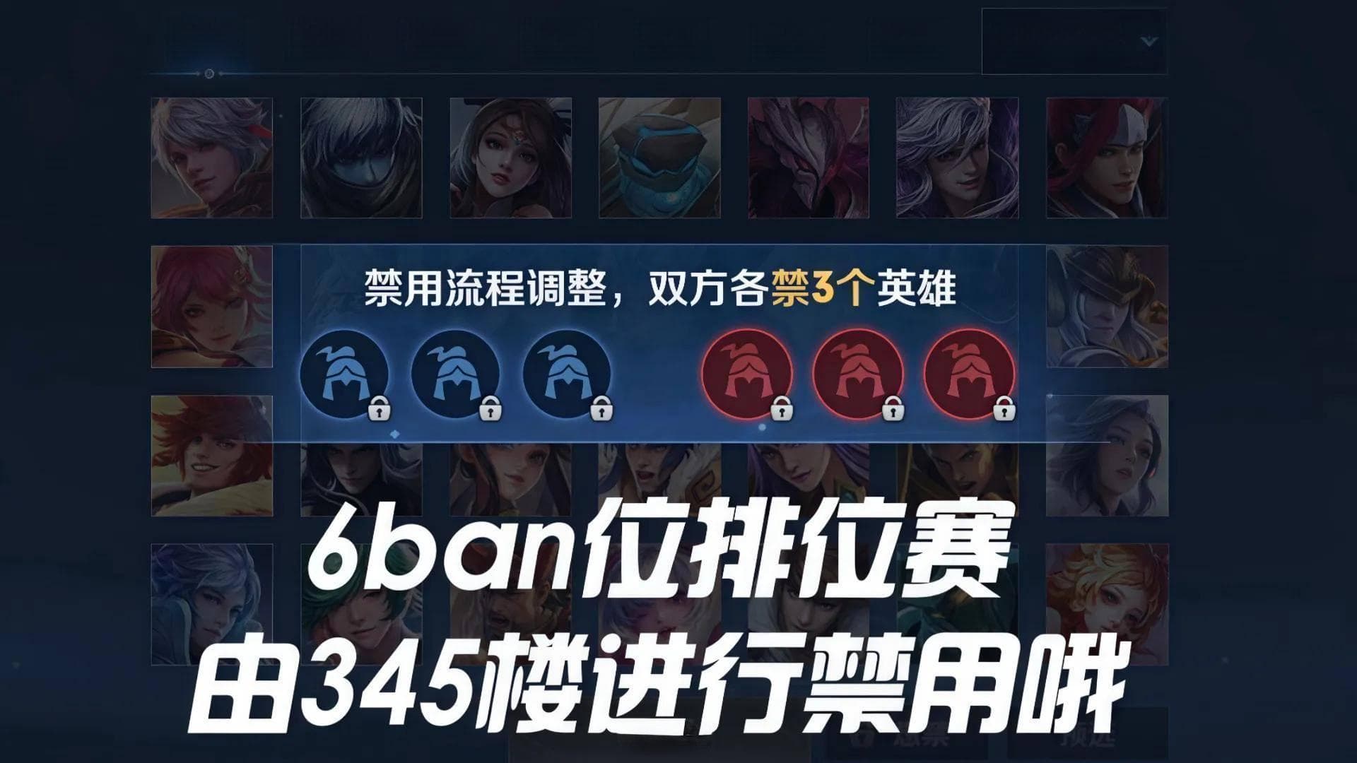 王者荣耀S37赛季更新前瞻：Ban位翻倍、分路匹配升级等四大革新