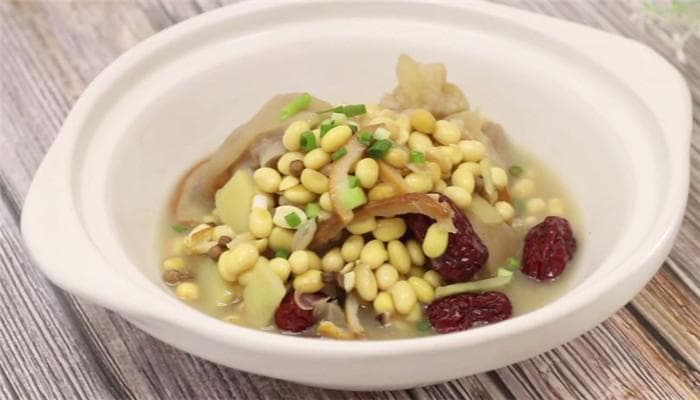 高压锅黄豆炖猪肉的做法