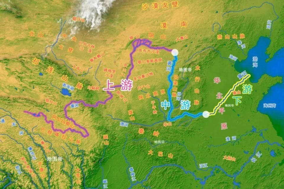 黄河上中下游是如何划分的？