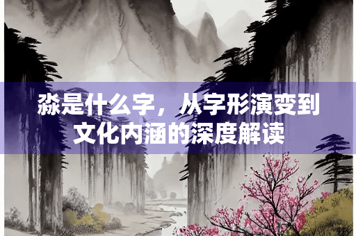 淼是什么字，从字形演变到文化内涵的深度解读