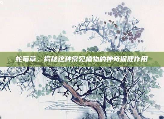 蛇莓草，揭秘这种常见植物的神奇保健作用
