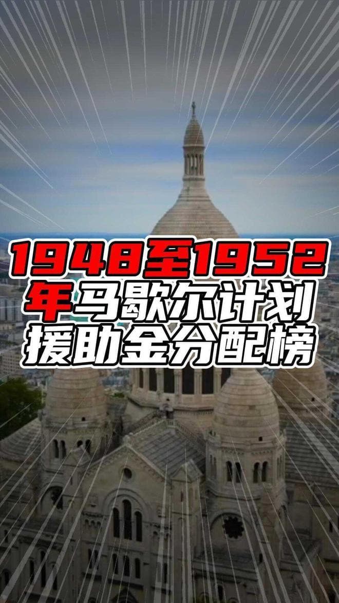 1948至1952年马歇尔计划援助金分配榜，欧洲复兴的经济图谱
