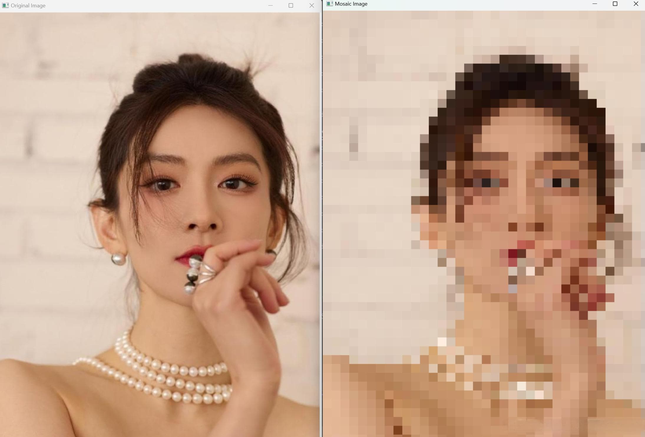 OpenCV C++ 实现图像马赛克效果