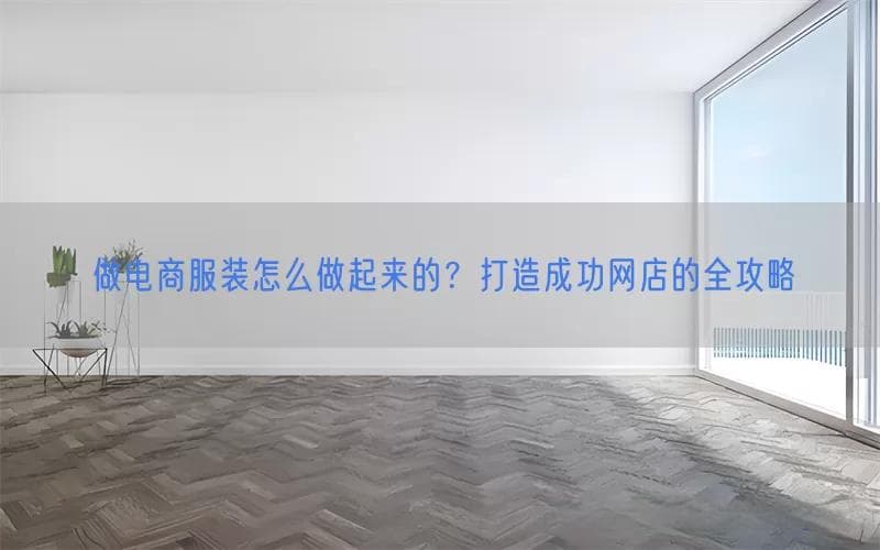 做电商服装怎么做起来的？打造成功网店的全攻略