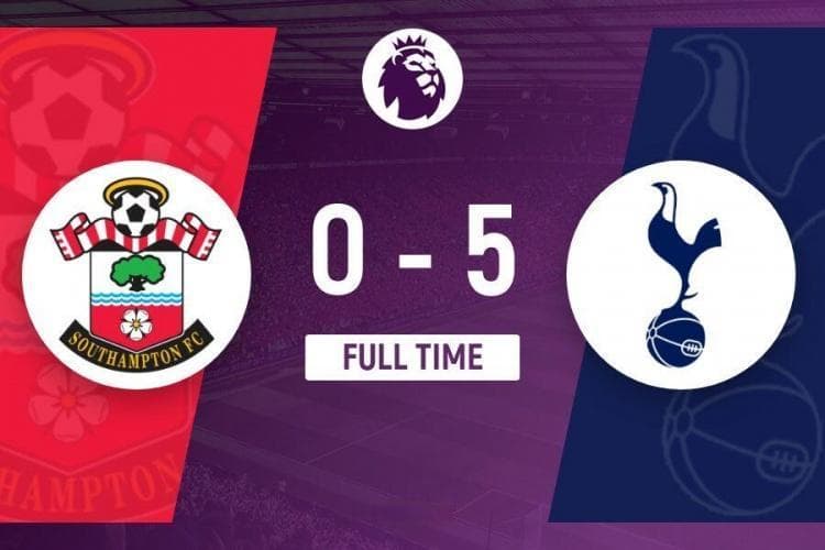英超：热刺5-0南安普顿升第10 孙兴慜1射2传麦迪逊双响