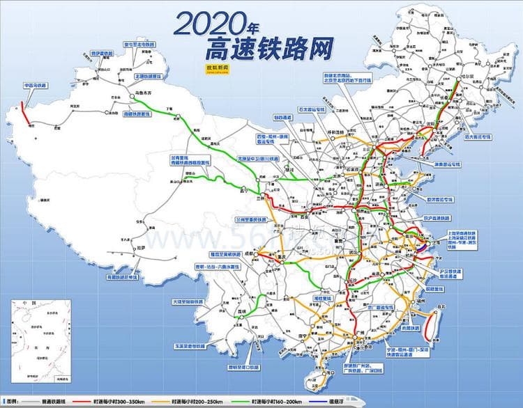 中国高铁规划图全解析：五纵六横七连线与八纵布局