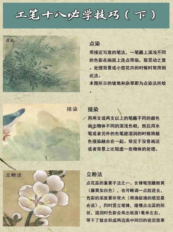 国画工笔十八技法最全详解