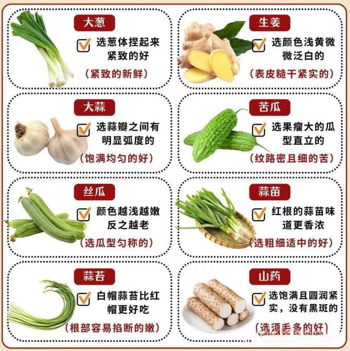 48种食材挑选全攻略：从蔬菜到肉类，教你轻松选购优质食材