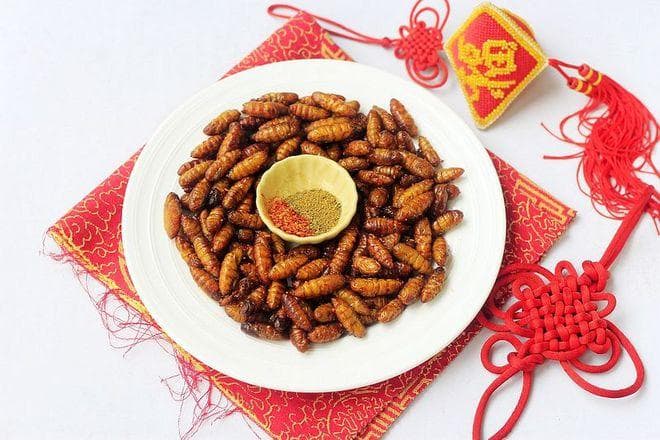 烤炸炒拌，四种方法做出美味蚕蛹