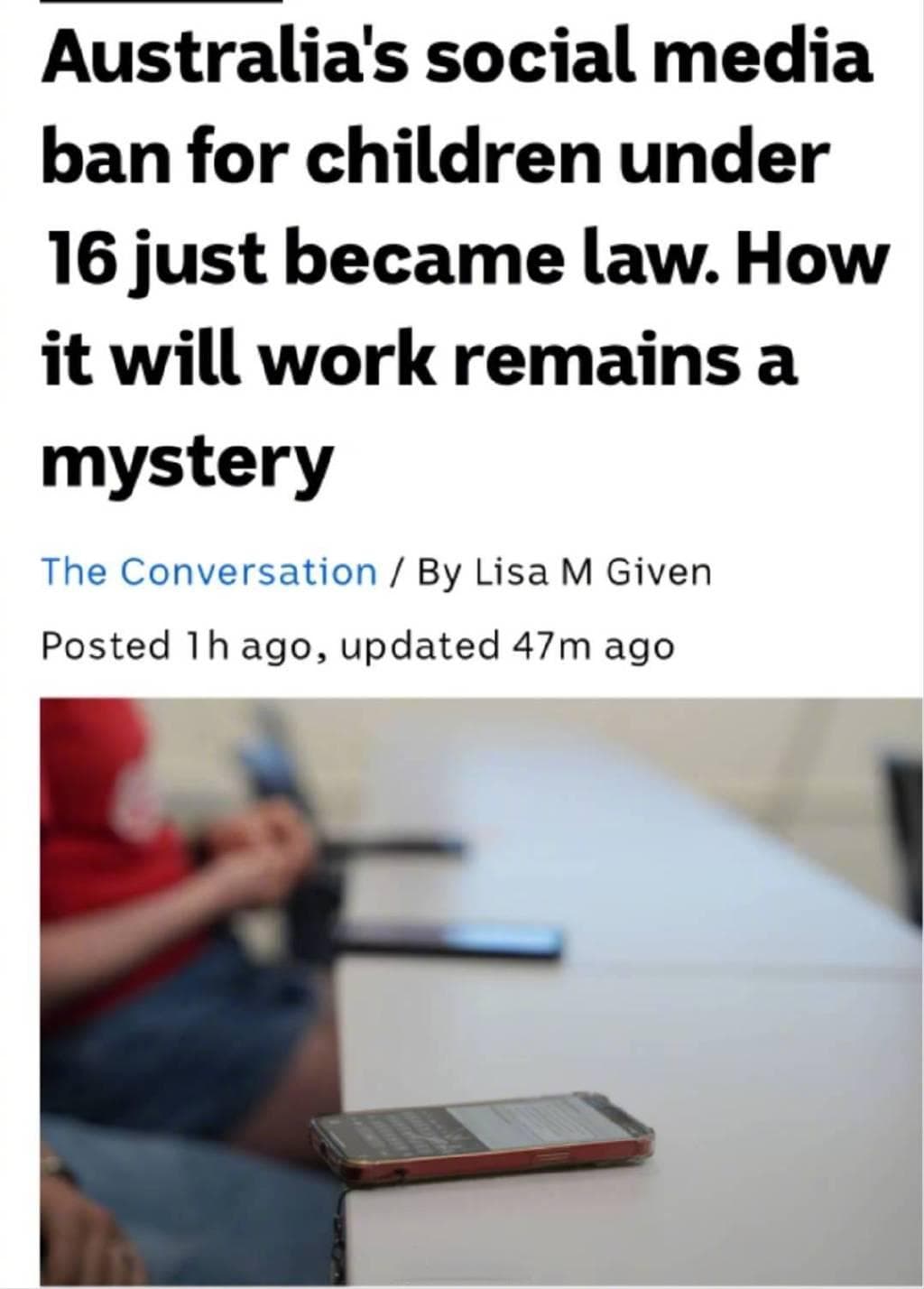 澳洲立法禁止16岁以下儿童使用社交媒体 当地家长：监管和执行是难题