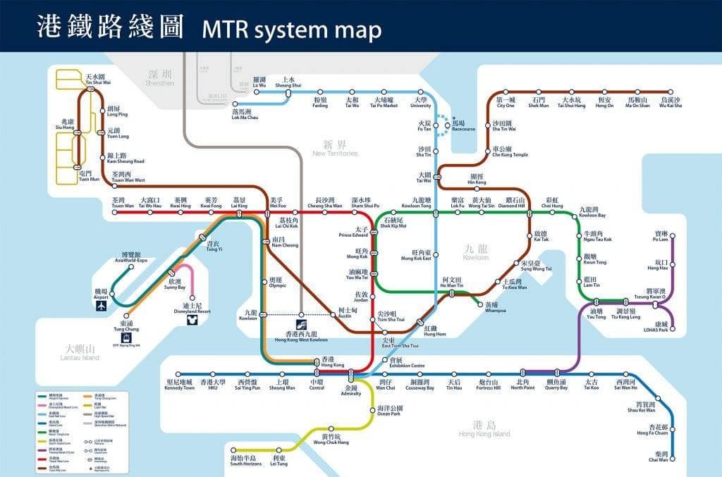 港鐵路綫圖更新｜香港最新地鐵MTR路線！站內街道圖、位置圖一覽香港遊必備
