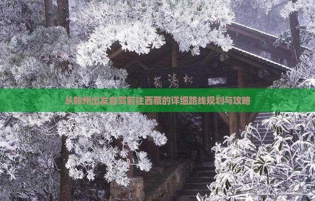 从赣州出发自驾前往西藏的详细路线规划与攻略