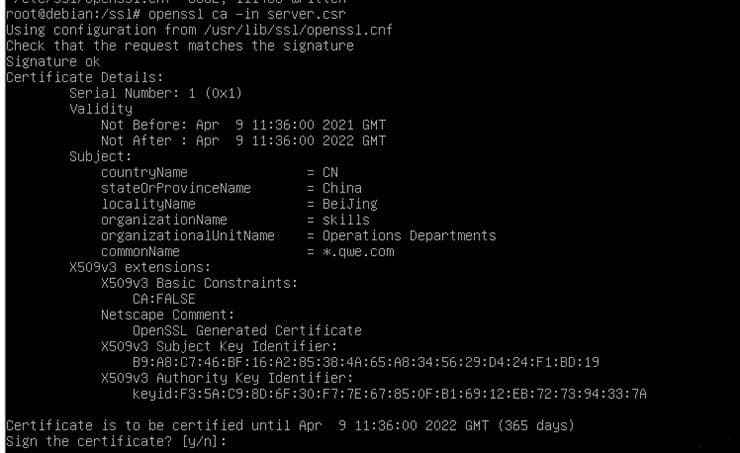 OpenSSL CA服务器搭建与管理指南