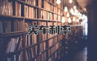 买车利率：省钱买车的必备攻略