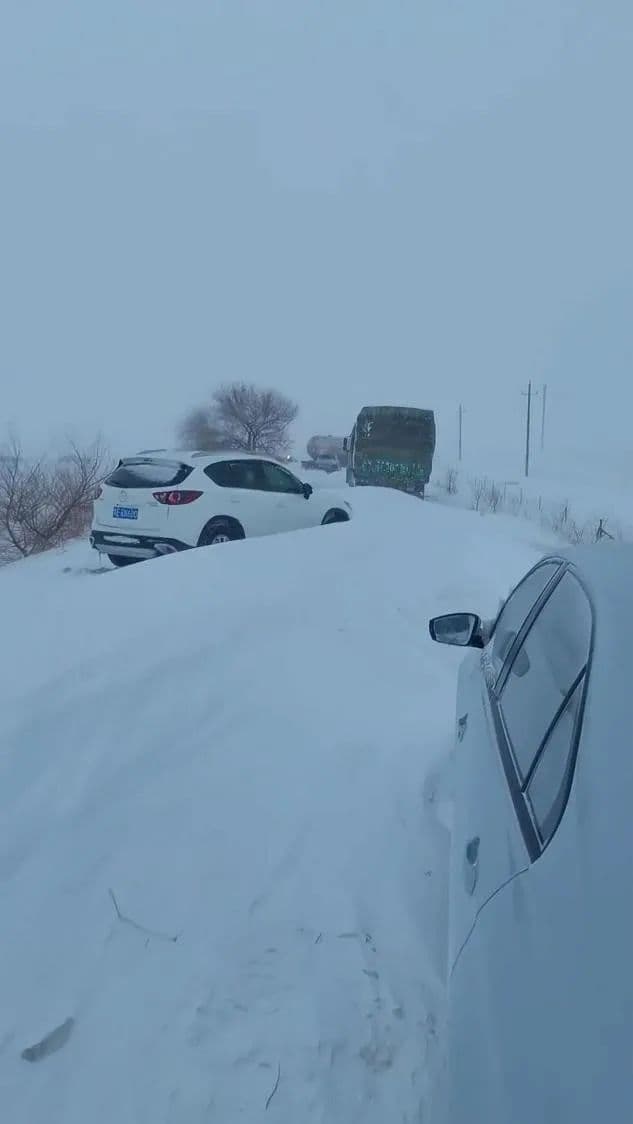 大雪致内蒙古一地高速积雪！当地提醒：尚未恢复通行