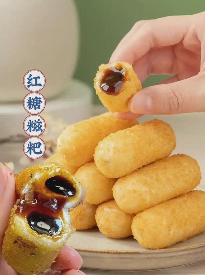 红糖糍粑，口感香甜