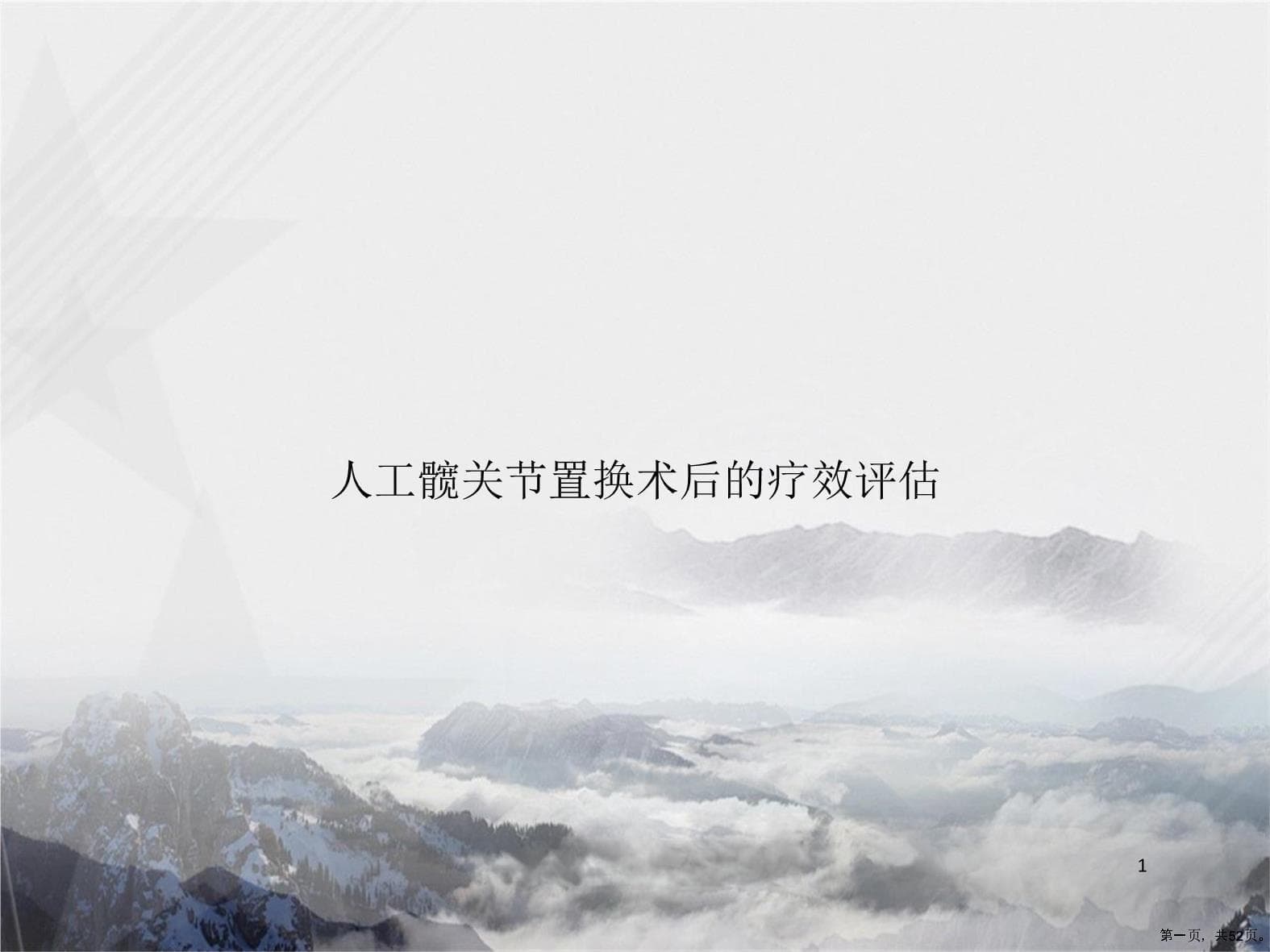 人工髋关节置换术后的疗效评估